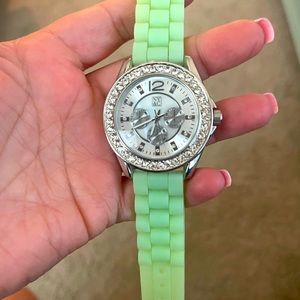 Mint green watch.